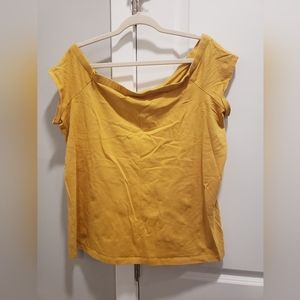 Mustard yellow off shoulder top
